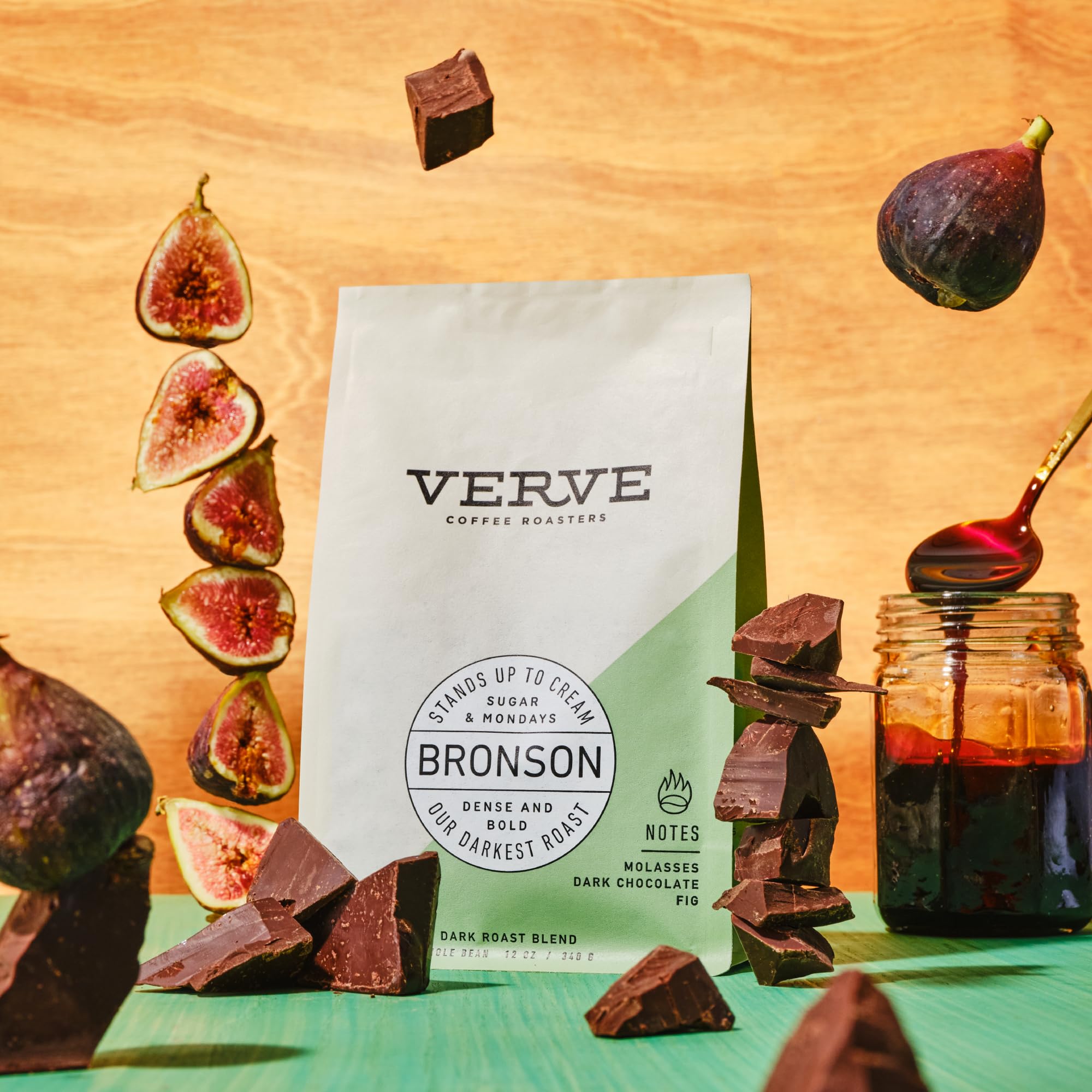 Verve Coffee Roasters | Bronson French Roast Whole Bean Coffee | Dark Chocolate & Molasses | High-Elevation Latin American Blend | Washed Process