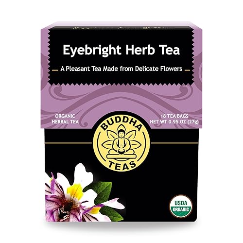 Buddha Teas Organic Eyebright Herb Tea - OU Kosher, USDA Organic, CCOF, 18 Bleach-Free Tea Bag