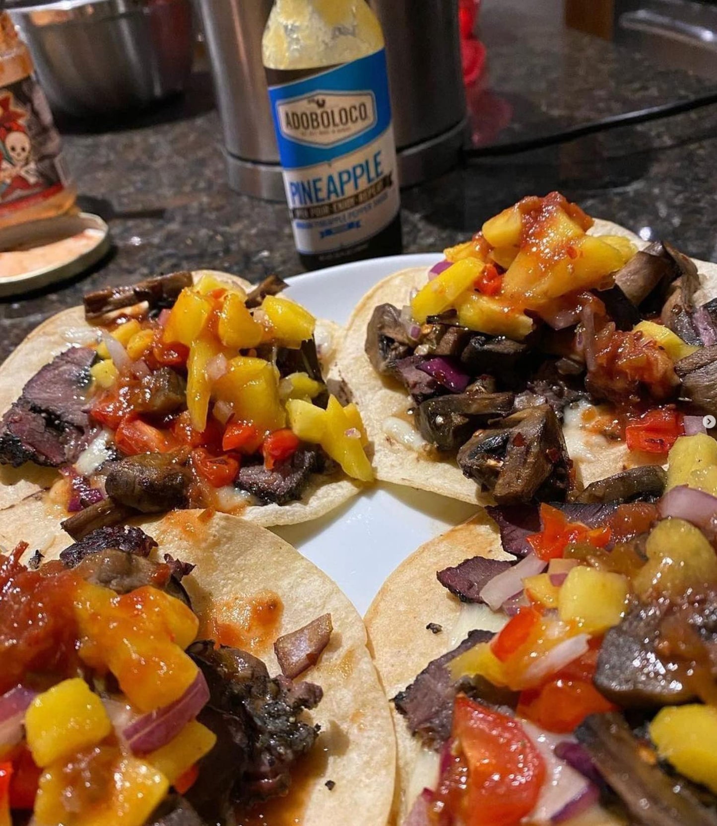 Adoboloco Hot Sauce Pineapple Habanero Hawaiian Pepper Sauce 5oz - Medium Fiery Chili Pepper Sauce Blend