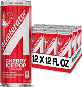 Accelerator Active Energy Drink, Cherry Ice Pop 12oz can (12 pack)
