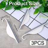 Nuorest 3 pcs Tiny Shower Mirror Squeegee for Bathroom, Window Squeegees for Shower Doors, White Window Wiper Scraper Cleaner Tool, All-Purpose
