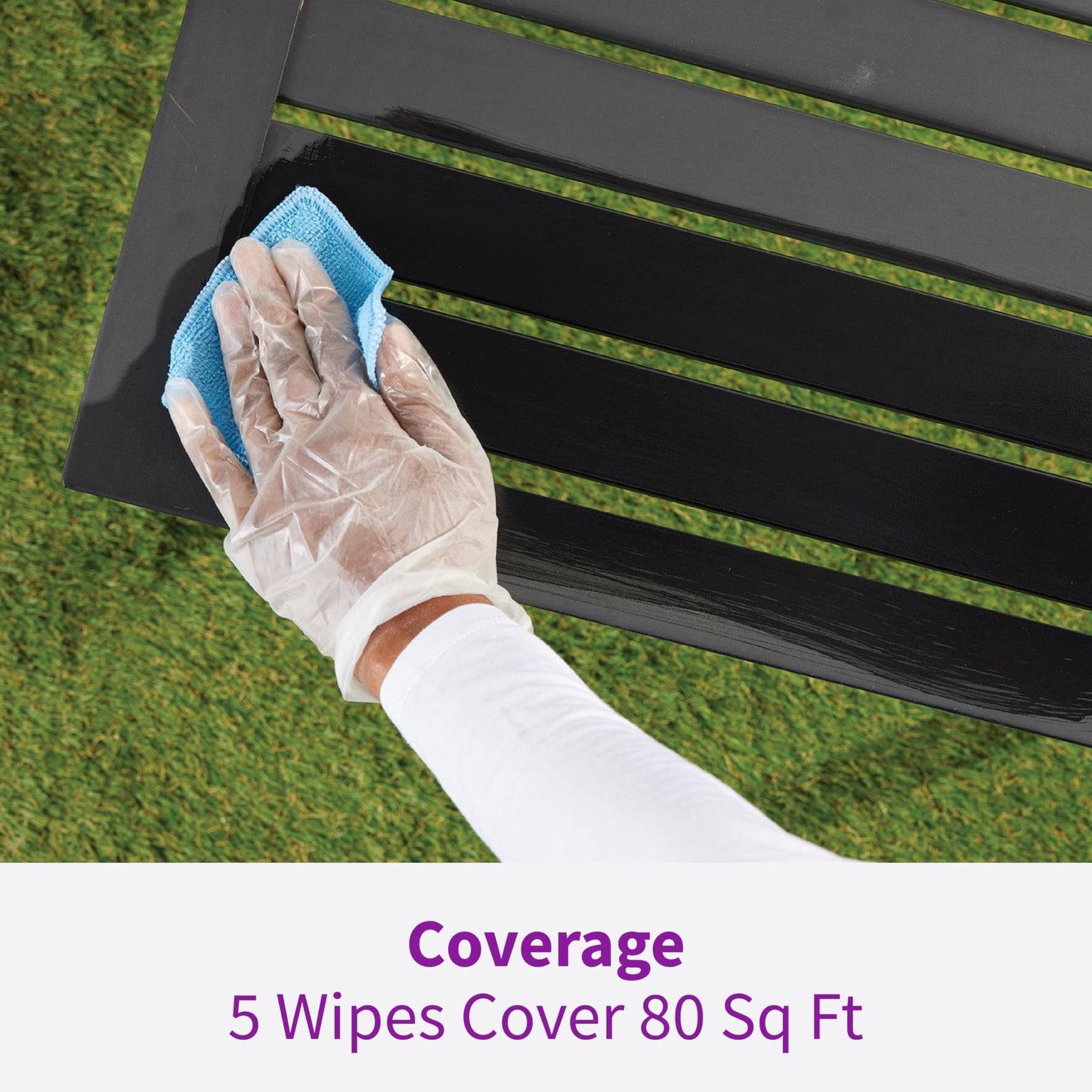 Rejuvenate Outdoor Restorer Wipes, 5 Count, Individually-Wrapped Pre- Saturated Microfiber Wipes Restore Faded and Weathered Surfaces Such As Patio