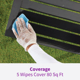 Rejuvenate Outdoor Restorer Wipes, 5 Count, Individually-Wrapped Pre- Saturated Microfiber Wipes Restore Faded and Weathered Surfaces Such As Patio