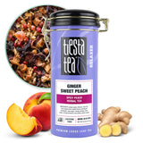 Tiesta Tea - Ginger Sweet Peach, Loose Leaf, Spicy Peach Herbal Tea, Tranquility Non-Caffeinated Blend, Bulk Hibiscus Leaves with Cane Sugar, Brews Up