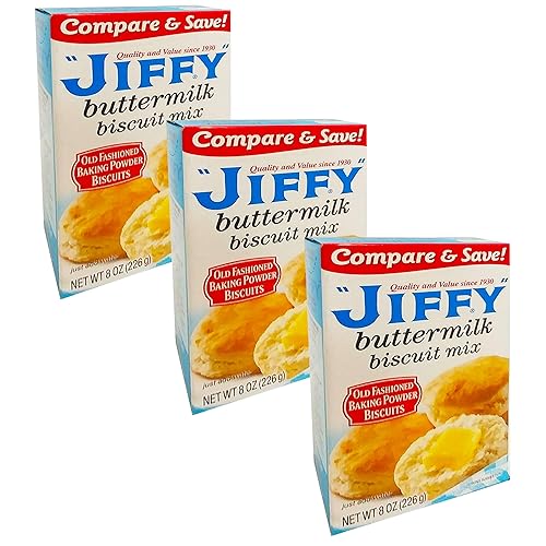 Jiffy Buttermilk Biscuit Mix - 3 Pack Bulk Bundle Jiffy Bisquit Mix (24 oz Total)
