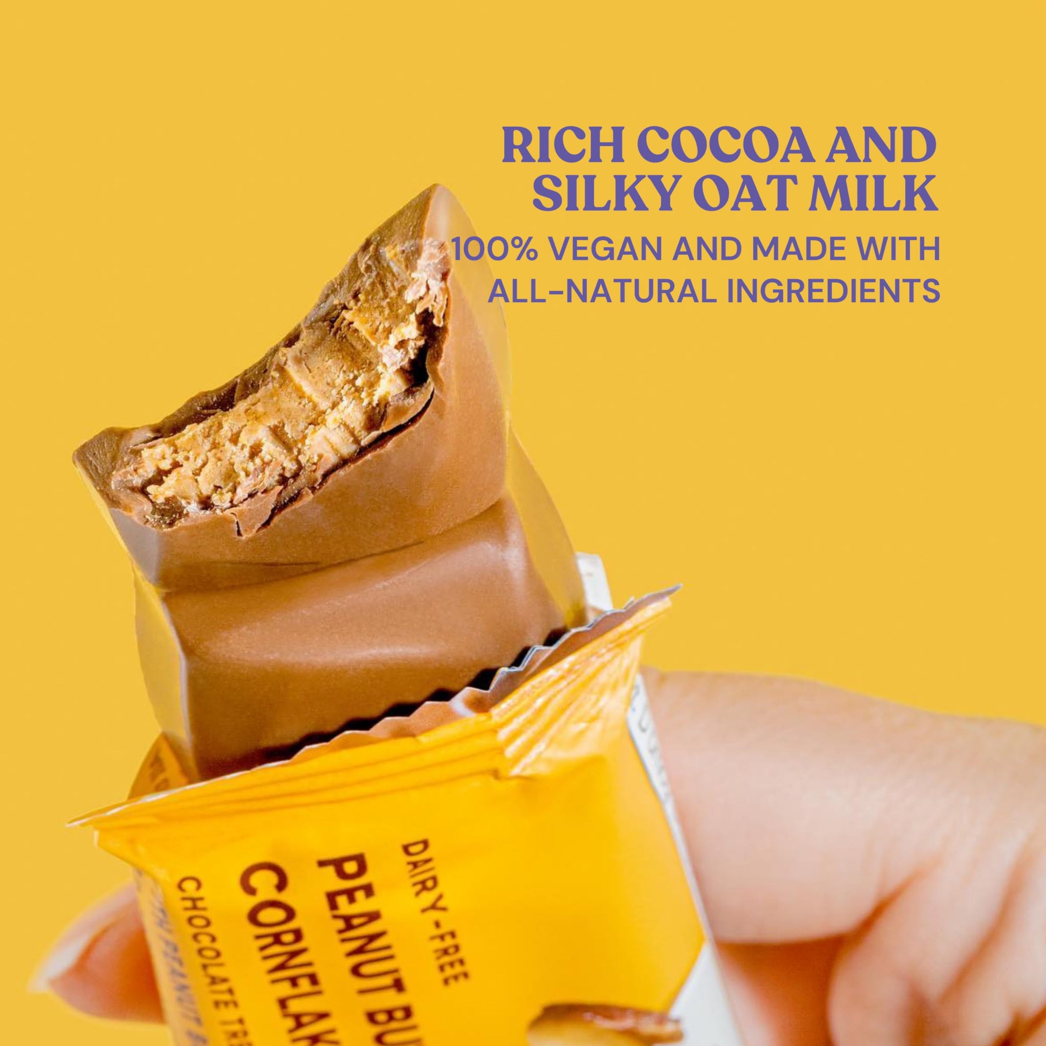 7th Heaven, Vegan Oat Milk Chocolate Snack Bars: Peanut Butter & Cornflakes - (1.6 oz - 6 Pack), Healthy Chocolate, Perfect Valentines Gift For Your