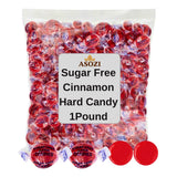 Sugar Free Cinnamon Hard Candy- 1lb Bulk Sugarless Candy Disc, Cinnamon Discs Individually Wrapped Keto And Diabetic Friendly, for Parties & Holidays