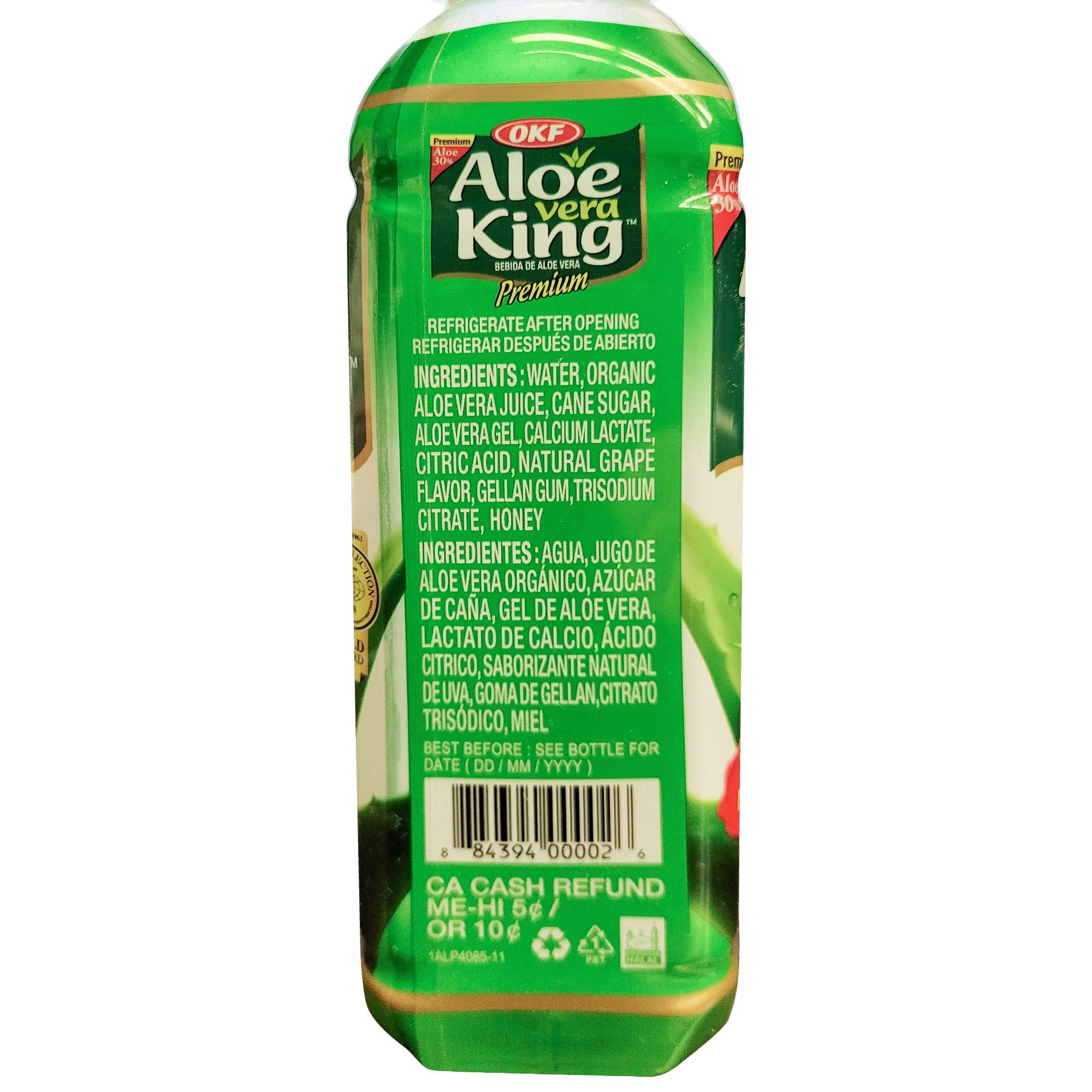 OKF Aloe Vera King Drink, Original, 16.9 Fluid Ounce (Pack of 12)