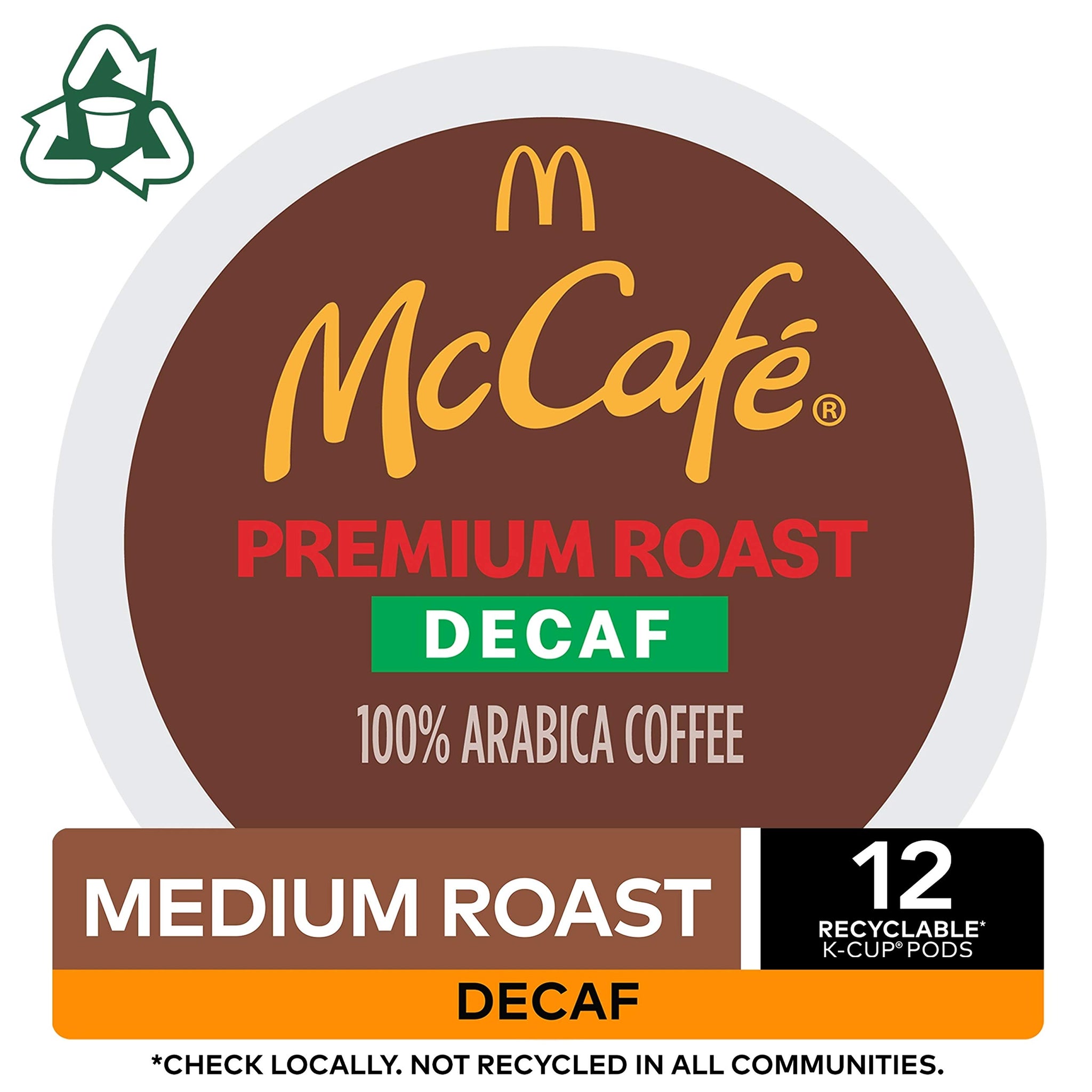 McCafé Decaf Premium Medium Roast K-Cup Coffee Pods (12 Pods)