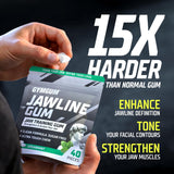 GYMGUM Jawline Gum Ultra Hard Chewing Gum | No Calories, No Sugar, No Artificial Sweeteners | Keto Friendly Mewing Gum for Jawline Training