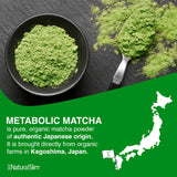 Naturalslim Japanese Organic Matcha Powder Green Tea - Metabolic Pure Japanese Matcha Tea Superfood with L-Theanine & Antioxidants for Metabolism