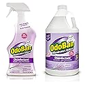 OdoBan Ready-to-Use Disinfectant and Odor Eliminator, Made in the USA, Lavender Scent, Set of 2, 32 oz Spray and 1 Gallon Concentrate