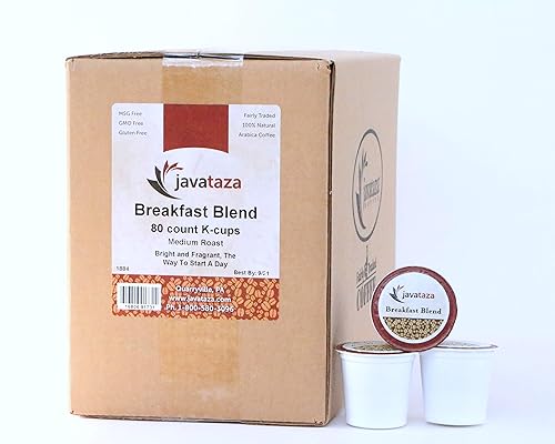 Breakfast Blend Single Serve Coffee for Keurig K-cups - 80 Count. Fairly Traded