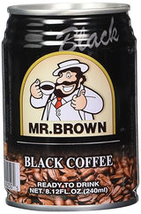 Mr. Brown Black Coffee, 8.12 Ounce (Pack of 24)