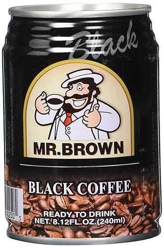 Mr. Brown Black Coffee, 8.12 Ounce (Pack of 24)