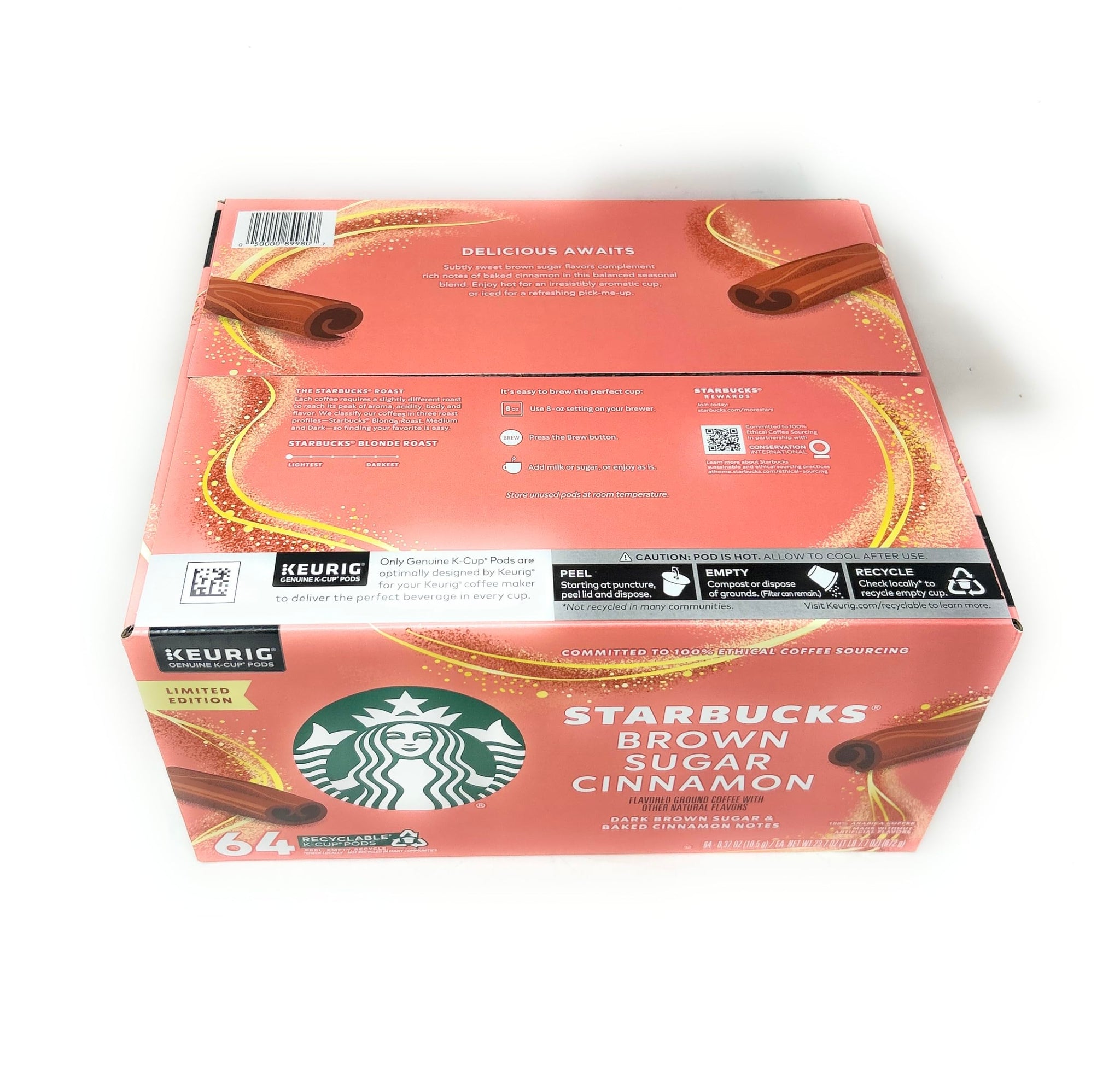 Starbucks Brown Sugar Cinnamon Coffee K-Cups - 64 count