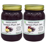 Amish Damson Plum Jam - Two 18 Oz Jars