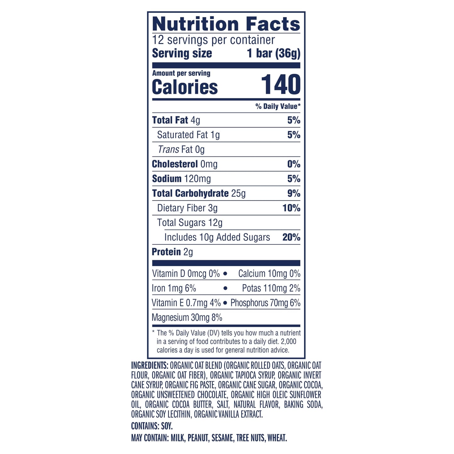 Zbar - Chocolate Brownie - Soft-Baked Energy Snack Bars - Non-GMO - 11g Whole Grains - USDA Organic Granola Bars - Snacks for Kids (12 Pack)