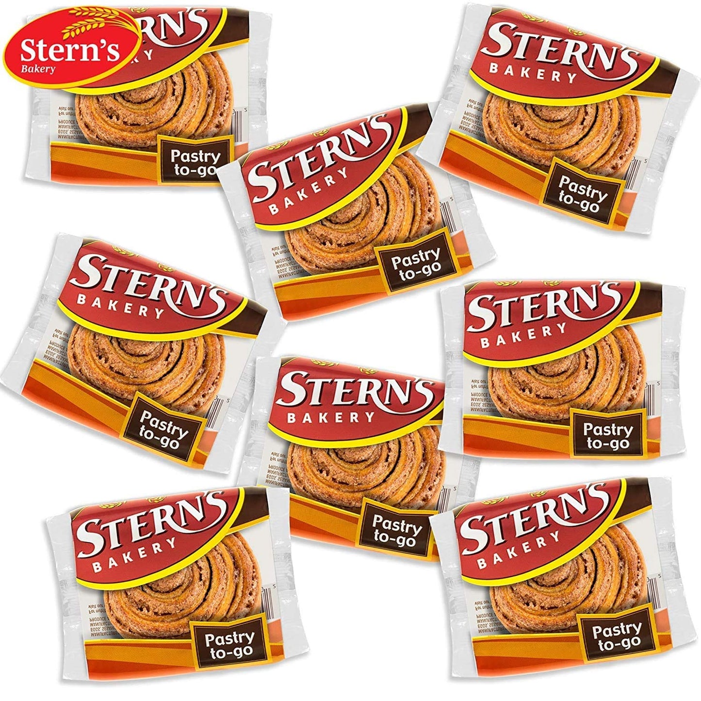 Stern’s Bakery Cinnamon Swirl | 18 Individually Wrapped Pastries | 3 Oz Breakfast Danish Pastries | Vending Machine Snacks | Lunchbox Snacks | Dairy