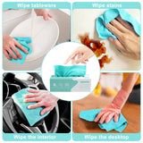 Luiruey Microfiber Cleaning Cloth Rags in A Box (20 Count) - 7.9" x 7.9" Reusable for Cars - Edgeless Terry Towels, Small Microfiber for Home, Kitchen