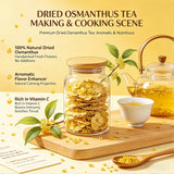Dried Osmanthus Flowers 1.2oz - Fragrant Loose Leaf for Tea, Baking & Infusions - Premium Grade - 35 g