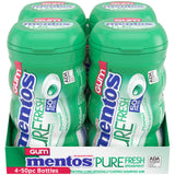 MENTOS Pure Fresh Sugar Free Gum, Spearmint, 50 Piece Bottle, Pack of 4