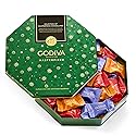 Godiva Holiday Masterpiece Gift Tin, Assorted Milk & Dark Chocolates with Ganache and Caramel, Gourmet Christmas Gift, Kosher & Halal, 50 Pc, 1.5 lbs