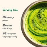 Organic Matcha Latte, Ceremonial Grade Matcha Powder, Silky Smooth Green Tea Matcha Latte Mix, Japanese JAS USDA Organic, Low Caffeine Vegan