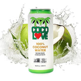 Coco Love 100% Coconut Water | 16.9 Fl Oz - 500 ml (12 Pack)