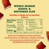 SOLELY - Organic Mango & Guava Whole Fruit Gummies (1 Box, 5 Single Serving Bags per Box) - Real Fresh Fruit - Healthy Snacks for Adults & Kids - Non