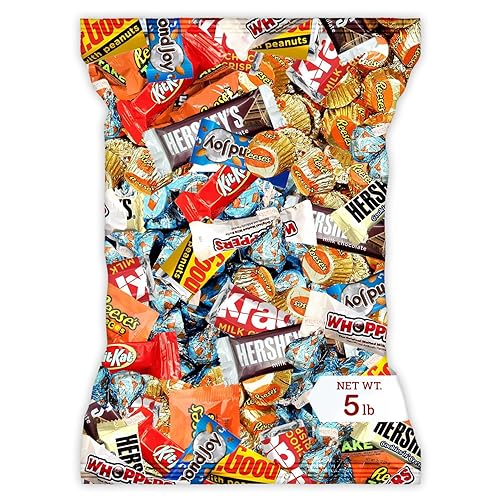 Bulk Chocolate Assortment Variety Pack - Chocolate Candy Variety Pack - 5 lb Bag of Mixed Bulk Chocolate, Milk Chocolate, Dark Chocolate, Bars