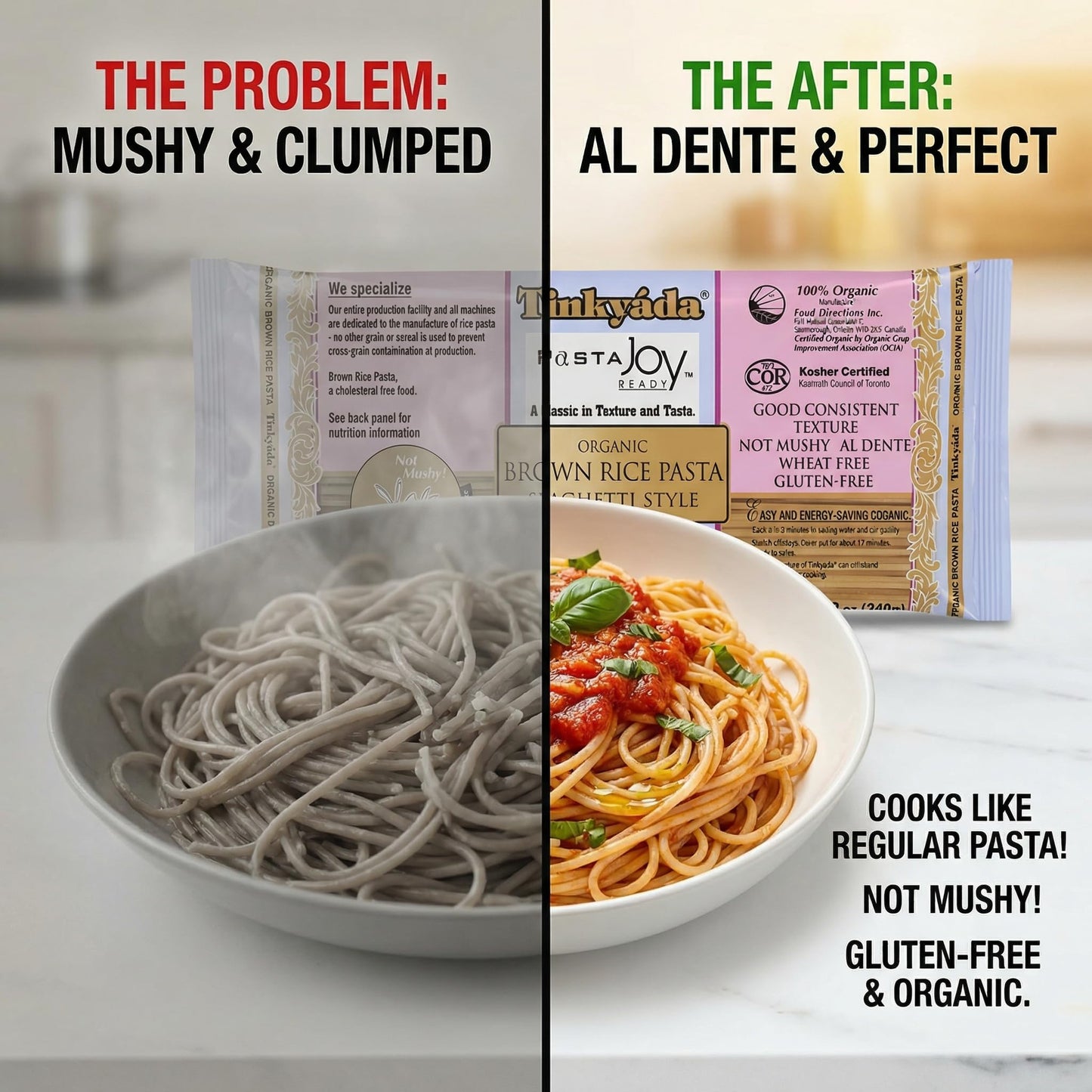 Brown Rice Spaghetti 12 oz - Organic Pasta for Salad and Pantry Staples - Rice Noodle Alternative - Dry Spaghetti for Everyday Cooking