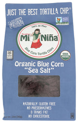 Tortilleria Mi Nina Chips Tortilla Blue Corn, 12 Ounce