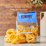 DeLallo Tagliatelle Pasta Noodles, Gourmet Nests Made with 100% Durum Wheat Semolina Non-Enriched Flour, Bronze Cut, Long Flat Ribbon Pasta, Made in