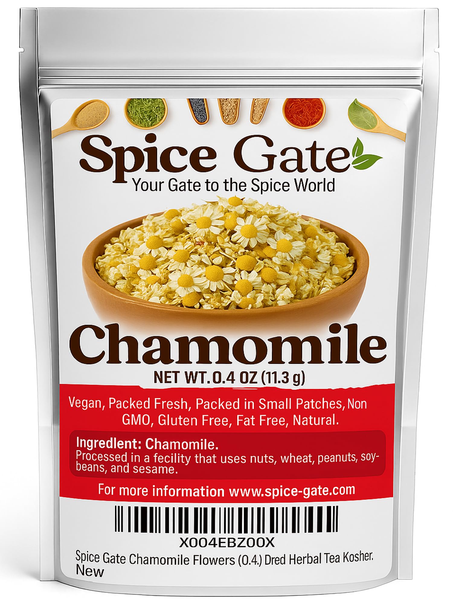 Spice Gate Chamomile Flowers (0.4 oz) Egyptian Loose Dried Herbal Tea