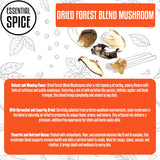 Essential Spice Dried Forest Blend Mushrooms - Gourmet Mix of Wild Mushrooms with Rich Earthy Umami Flavor - Ideal for Sauces, Soups, Risottos
