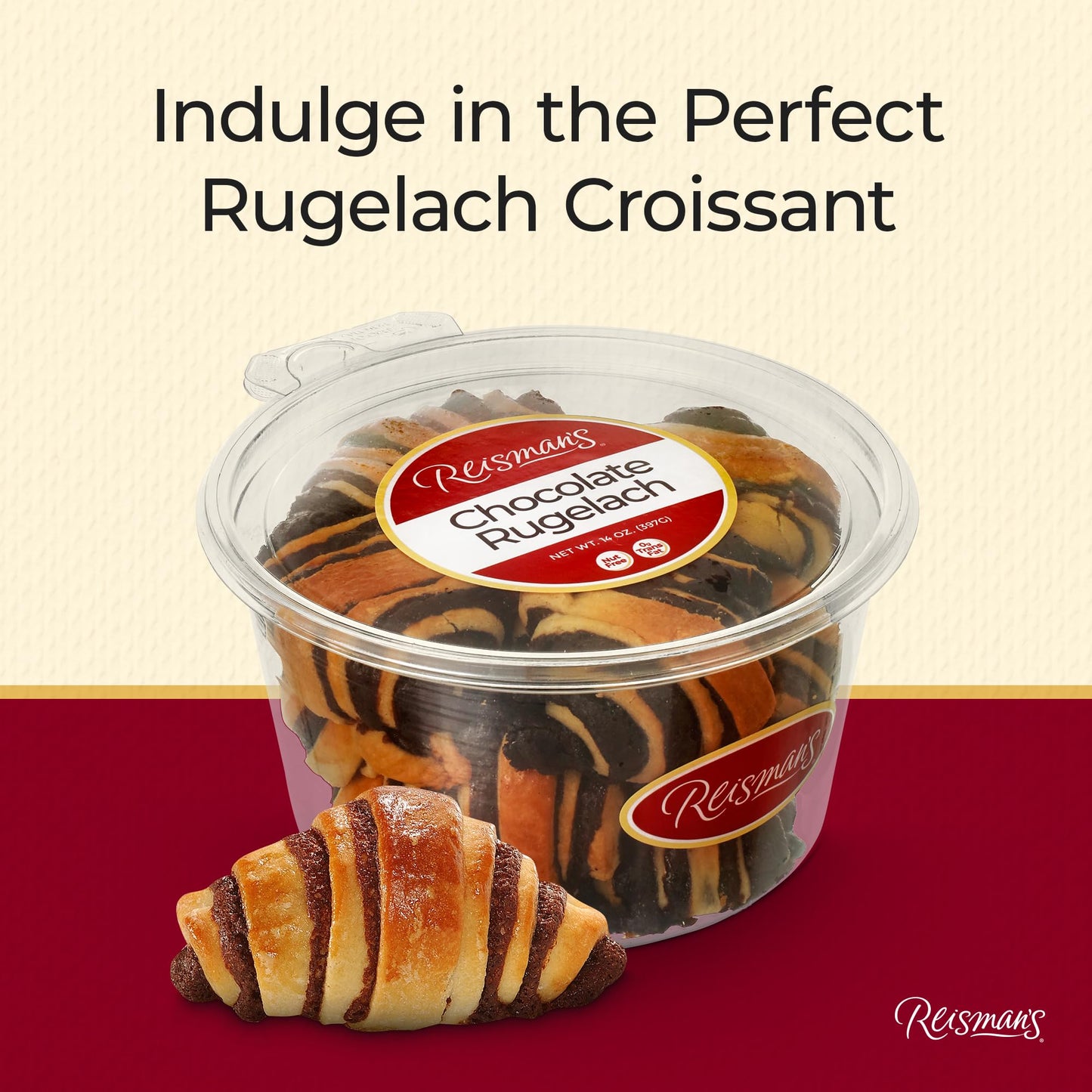 Chocolate Rugelach | Dairy-Free, Nut-Free, OU Kosher-Certified Mini Croissants | Breakfast Pastry | Coffee and Tea Snack | Bakery Fresh Pastries - 14