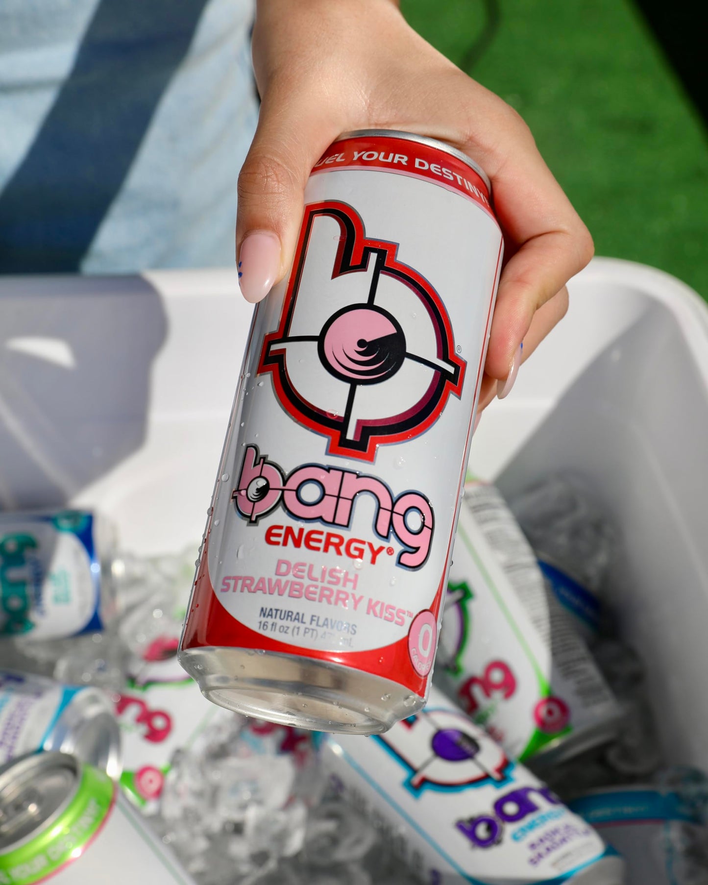 Bang Energy Delish Strawberry Kiss, Sugar-Free Energy Drink, 16 Fl Oz
