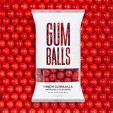 Candy Envy - Red 1 Inch Gumballs - 2lb Bag - Approximately 113 Gumballs Per Bag - North American Made & Kosher Certified