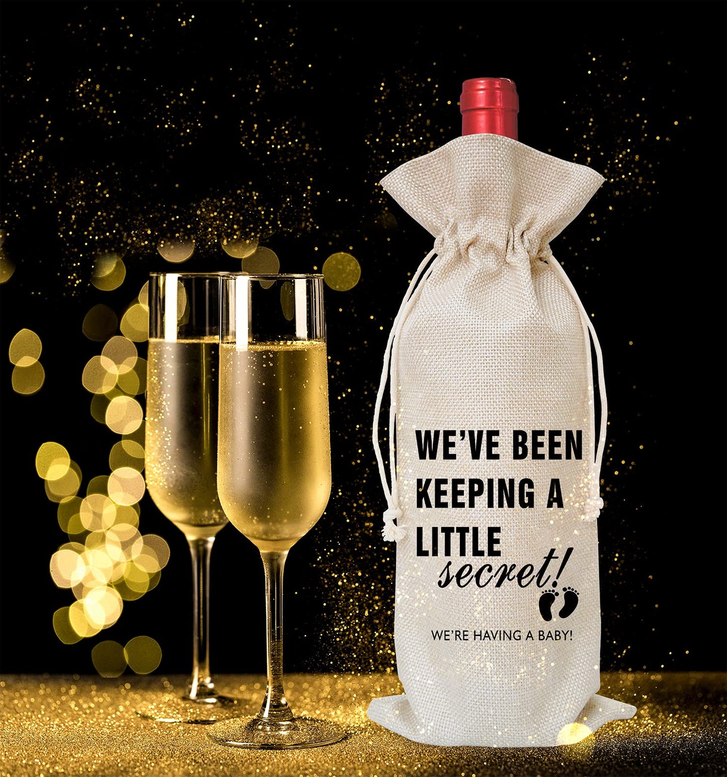 Tesedupoole Pregnancy Announcement Gift Wine Bag?1 Pc?,Gifts for best friends, colleagues, fathers, mothers, uncles, aunts, grandfathers