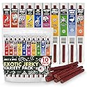 Jerky-n-Spice Wild Game Exotic Meat Sticks (10-Pack) | Ultimate Beef Jerky | Savory Snacks Variety Pack for Adults | Perfect Gifts for Anniversary