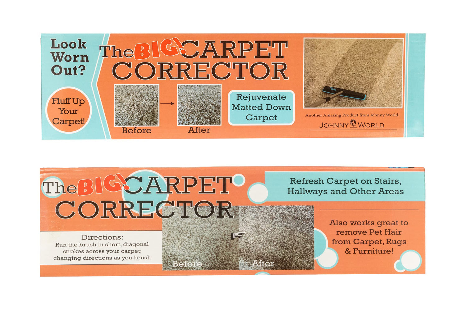 The Big Carpet Corrector- Carpet Rake to Rejuvenate Your Matted Carpet. Perfect for Hallways, Stairs, Steps, and Other High Traffic Areas.