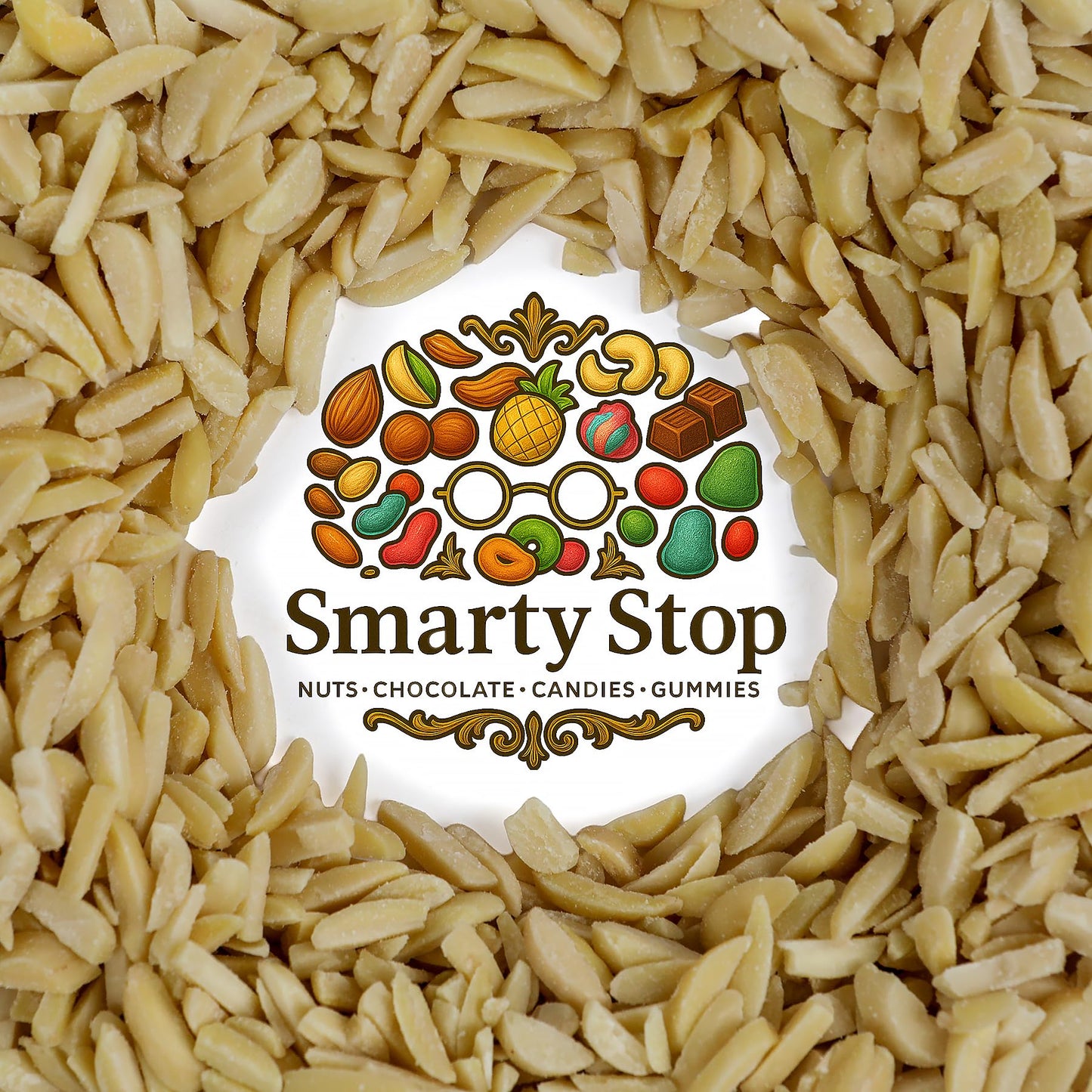 Smarty Stop California Almond Nuts Collection (Blanched Slivered Almonds, 2 LB)