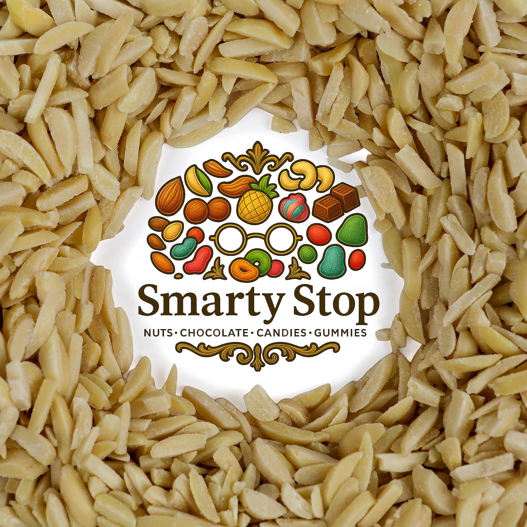 Smarty Stop California Almond Nuts Collection (Blanched Slivered Almonds, 2 LB)