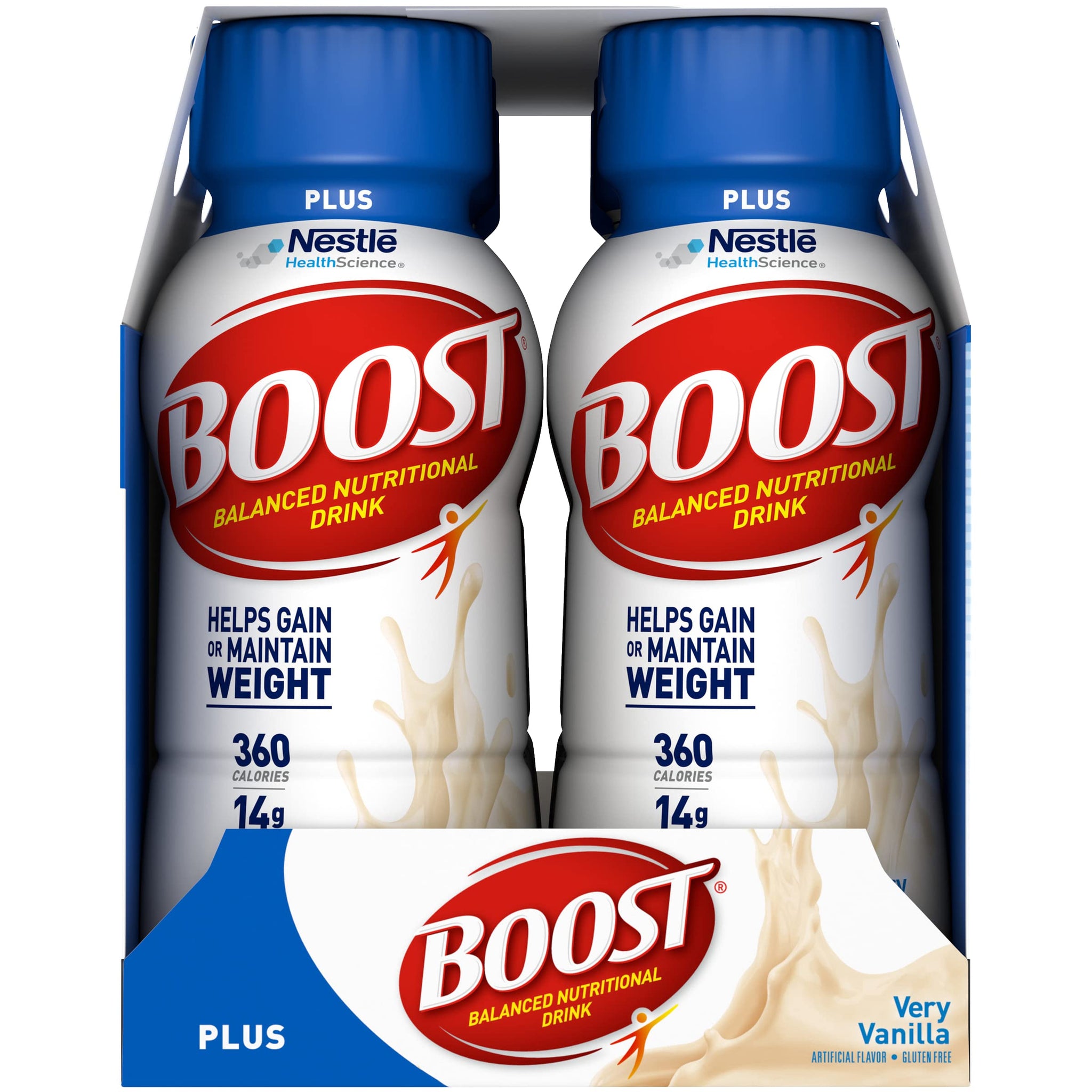 Boost Plus Complete Nutritional Drink (Vanilla + Chocolate, 8 Fl Oz (Pack of 2))