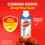 BOOST Plus Nutritional Drink, Creamy Strawberry, 8 Fl Oz (Pack of 24)