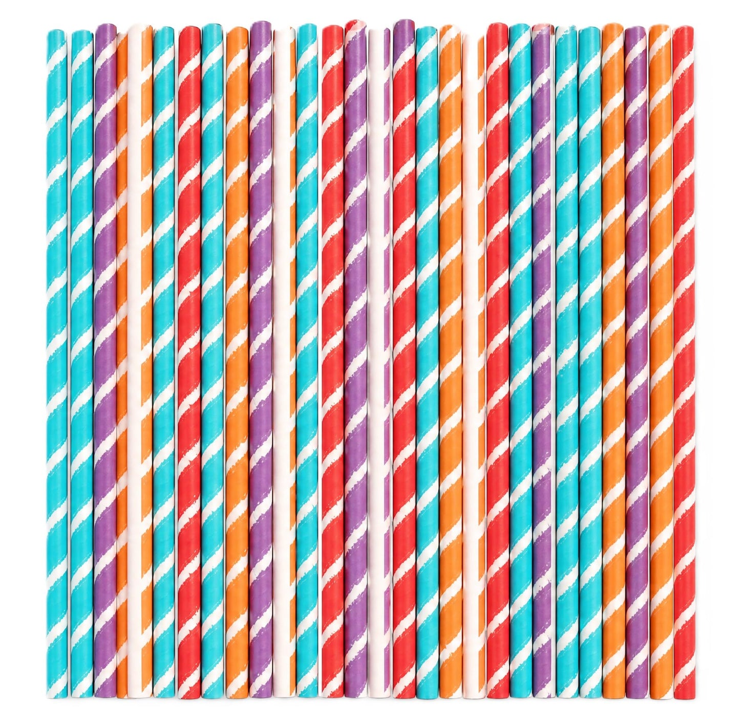 Sweet and Sour Candy Powder Filled Straws - 80 Count of Assorted Orange Cherry Grape Tropical Punch Individually Wrapped, Bulk Kids Candy, Party Favor