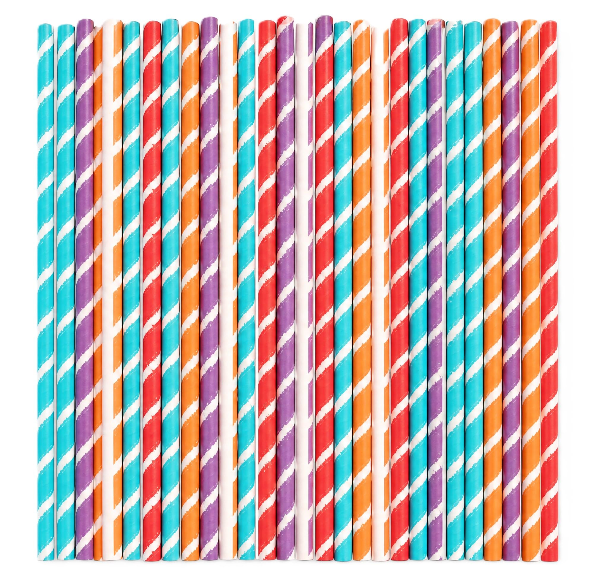 Sweet and Sour Candy Powder Filled Straws - 80 Count of Assorted Orange Cherry Grape Tropical Punch Individually Wrapped, Bulk Kids Candy, Party Favor