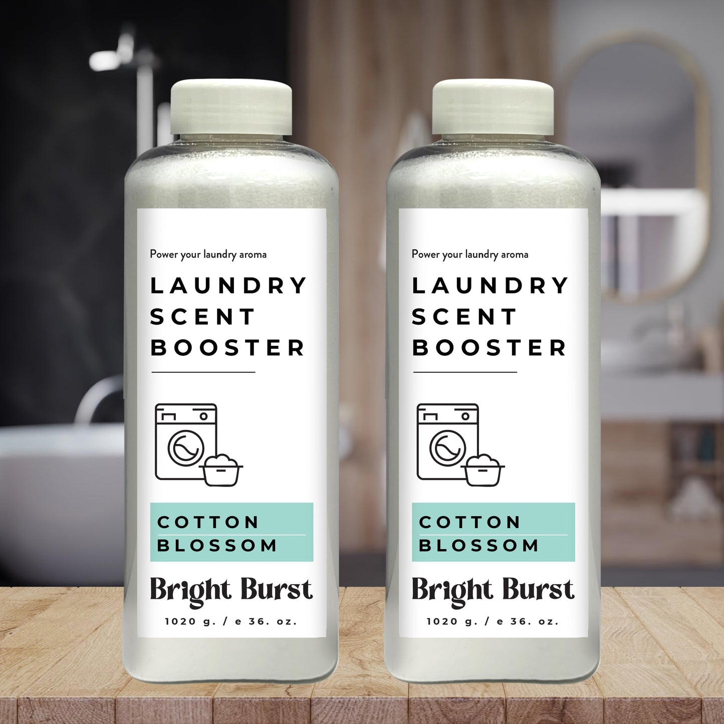 Bright Burst Laundry Scent Booster, Cotton Blossom, 36 oz, 2 Pack, Home and Body Company
