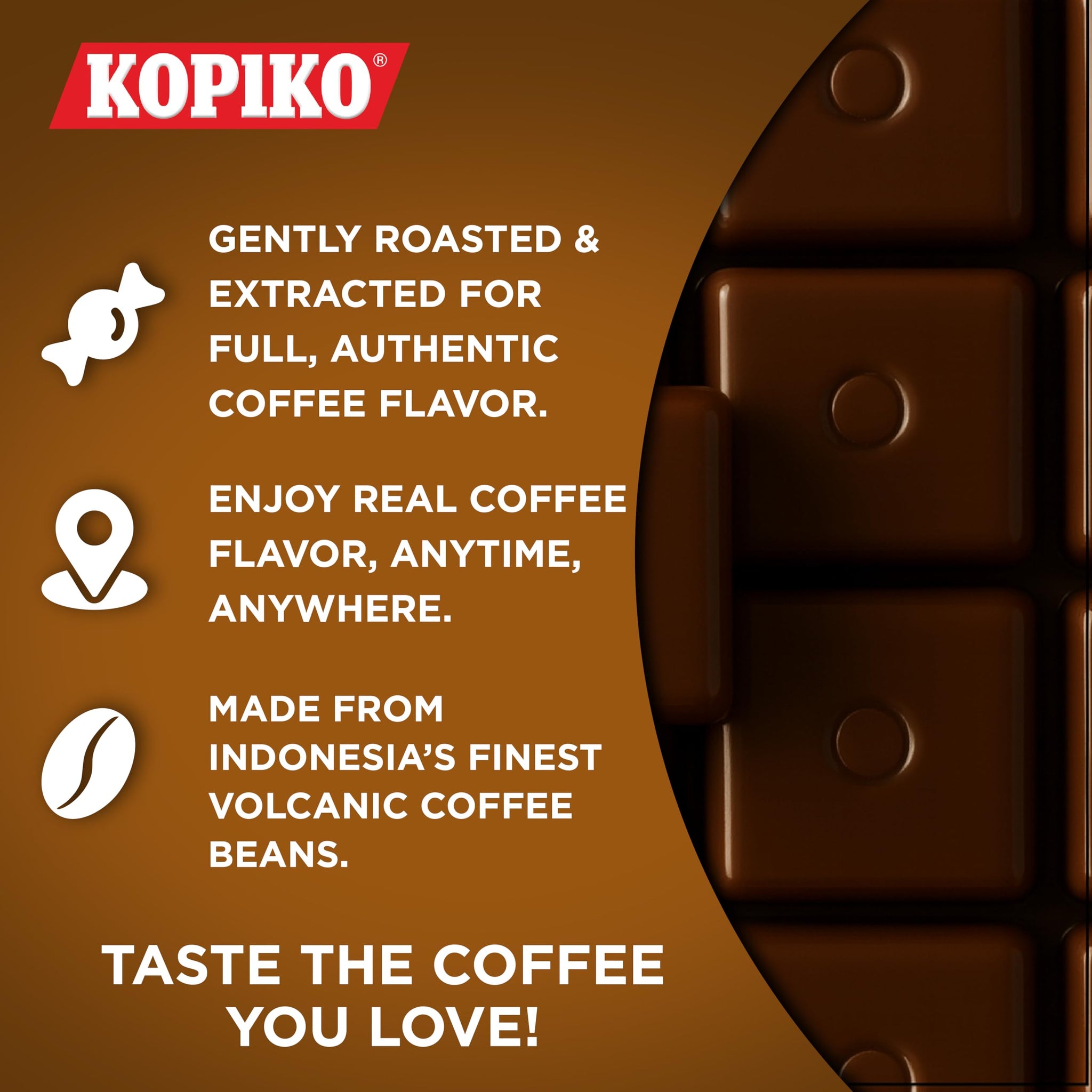 Kopiko Coffee Candy - Bold-Tasty Hard Candy from Indonesia with Real Coffee Extract - A Satisfying Boost for On-the-Go Energy (28.2oz Jar)